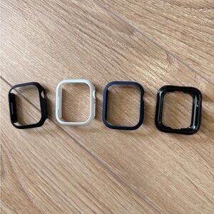5/$25 - Apple Watch series 9 (41mm) Protective Case Set - Black, White, Blue